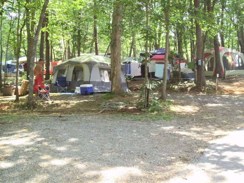Group tenting area