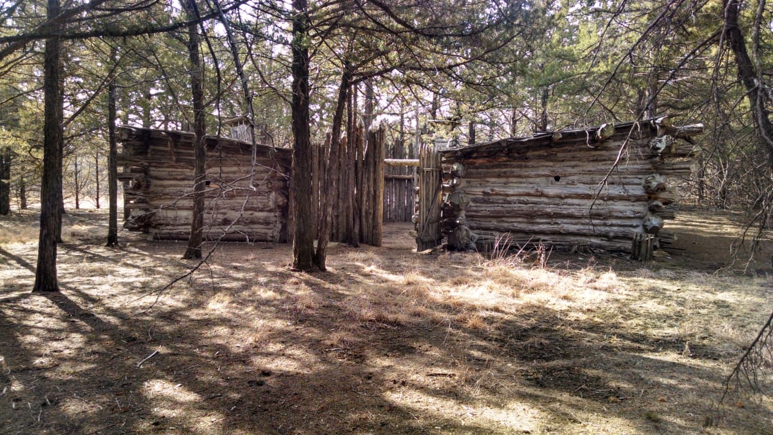 Fullsize replica of the Lewis and Clark fort made from native timber.