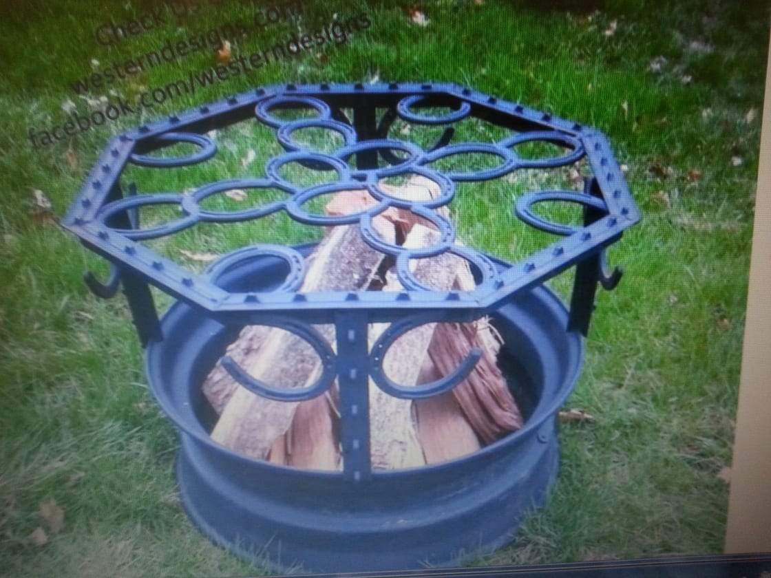 There are four ways of cooking and enjoying a fire. Smoker BBQ Grill, t-post horseshoe fire pit, open fire with adjustable cooking tray, large BBQ Grill with stainless steel top, with lots of room for pots pan Skillet barbecuing Etc all at once.