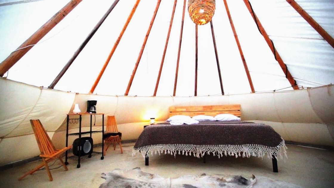 We have 4 king bed tipis
