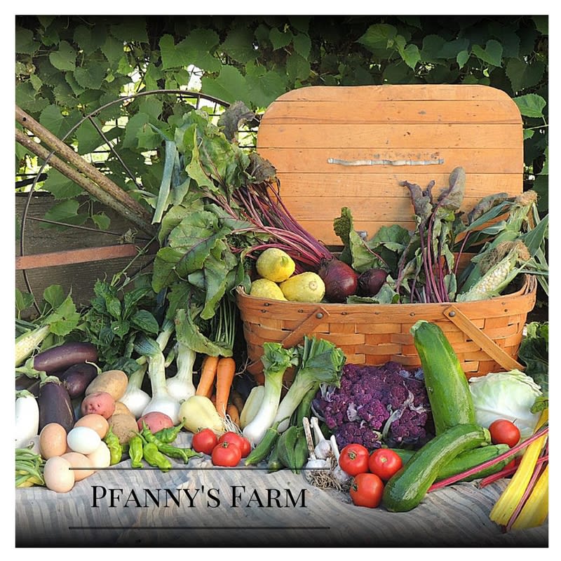 Some of the great variety of sustainably grown produce we raise here on the farm...