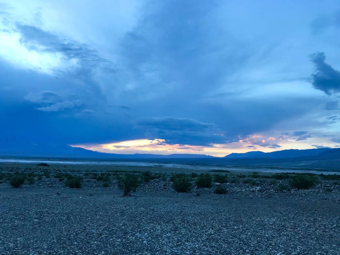 View of Panamint Valley from the campsite