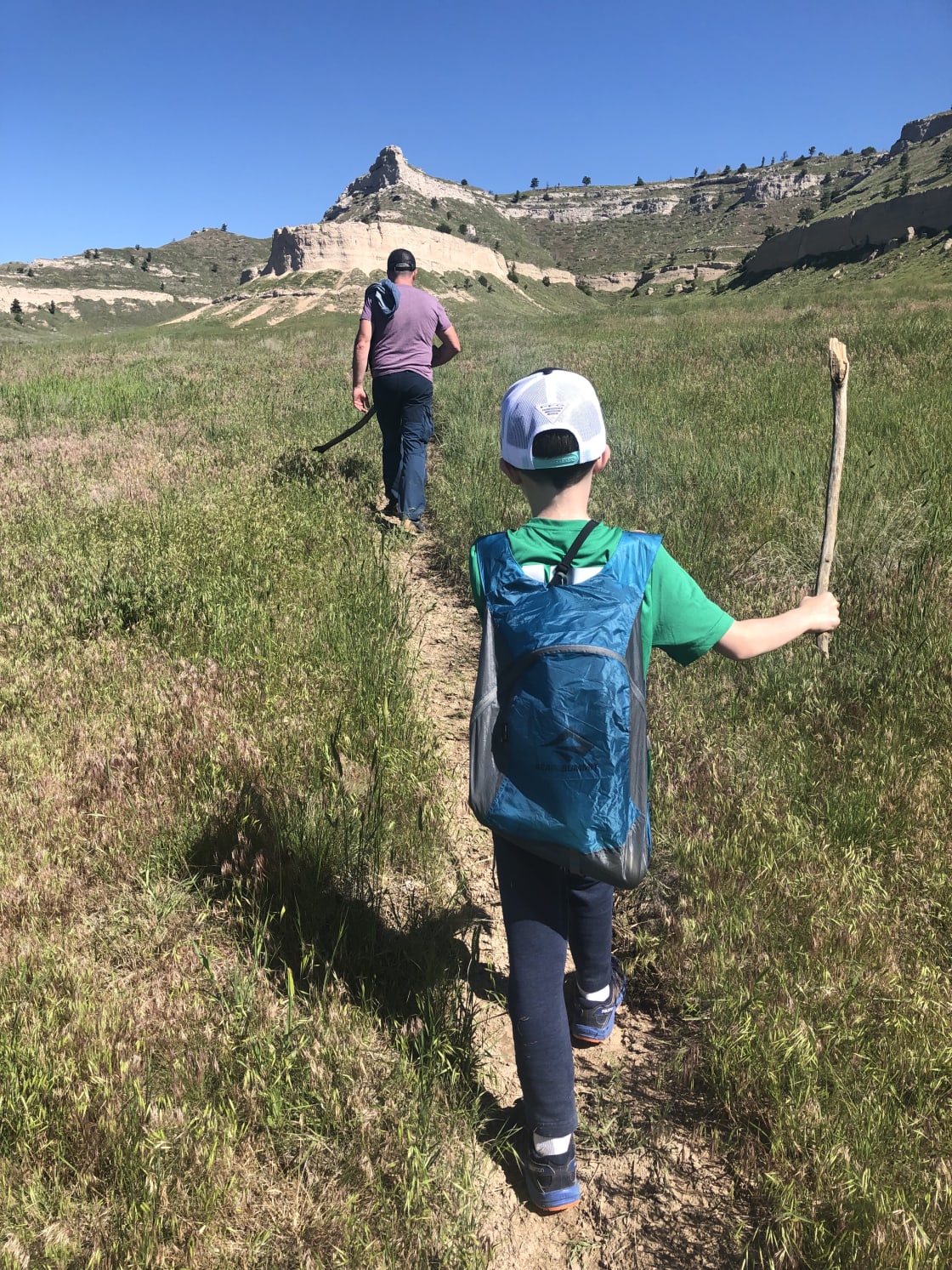 Hiking the prairie 