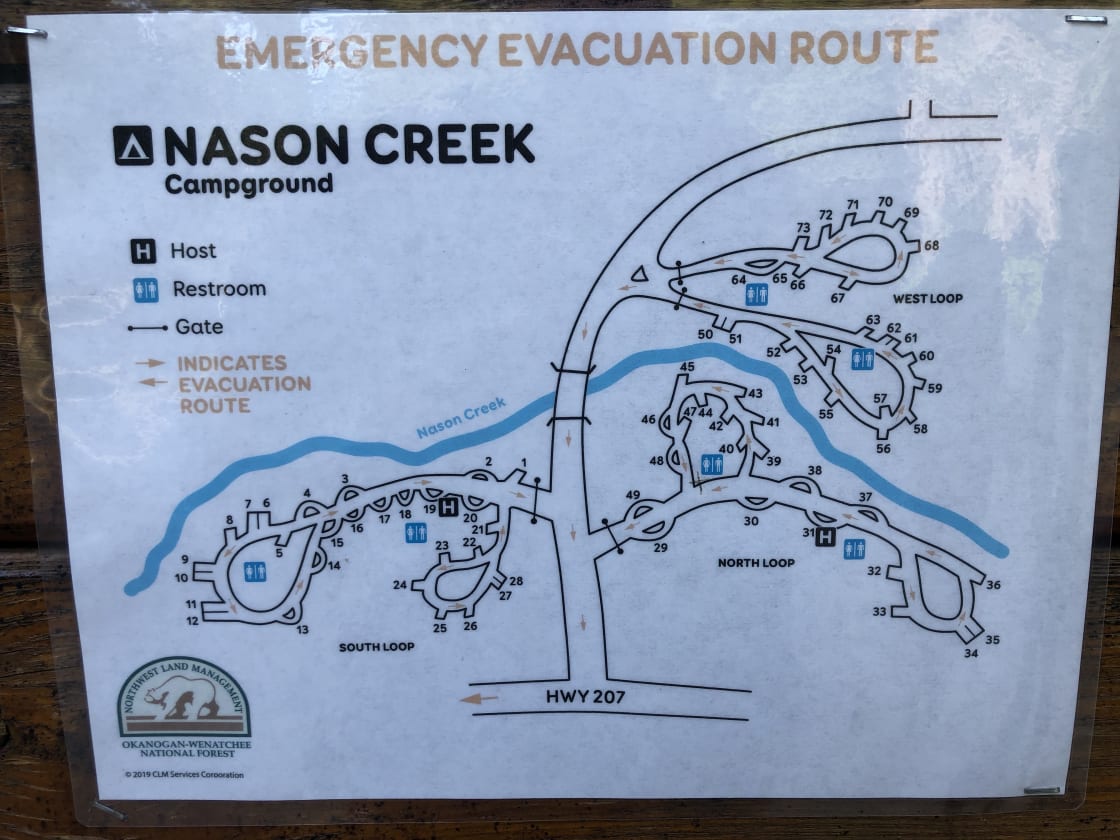 Map of the campground. Be aware that as of 07/2019 there is no map available on Recreation.gov when booking.
