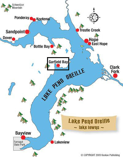 Garfield Bay is one of the most beautiful and coveted areas on Lake Pend Oreille. 
