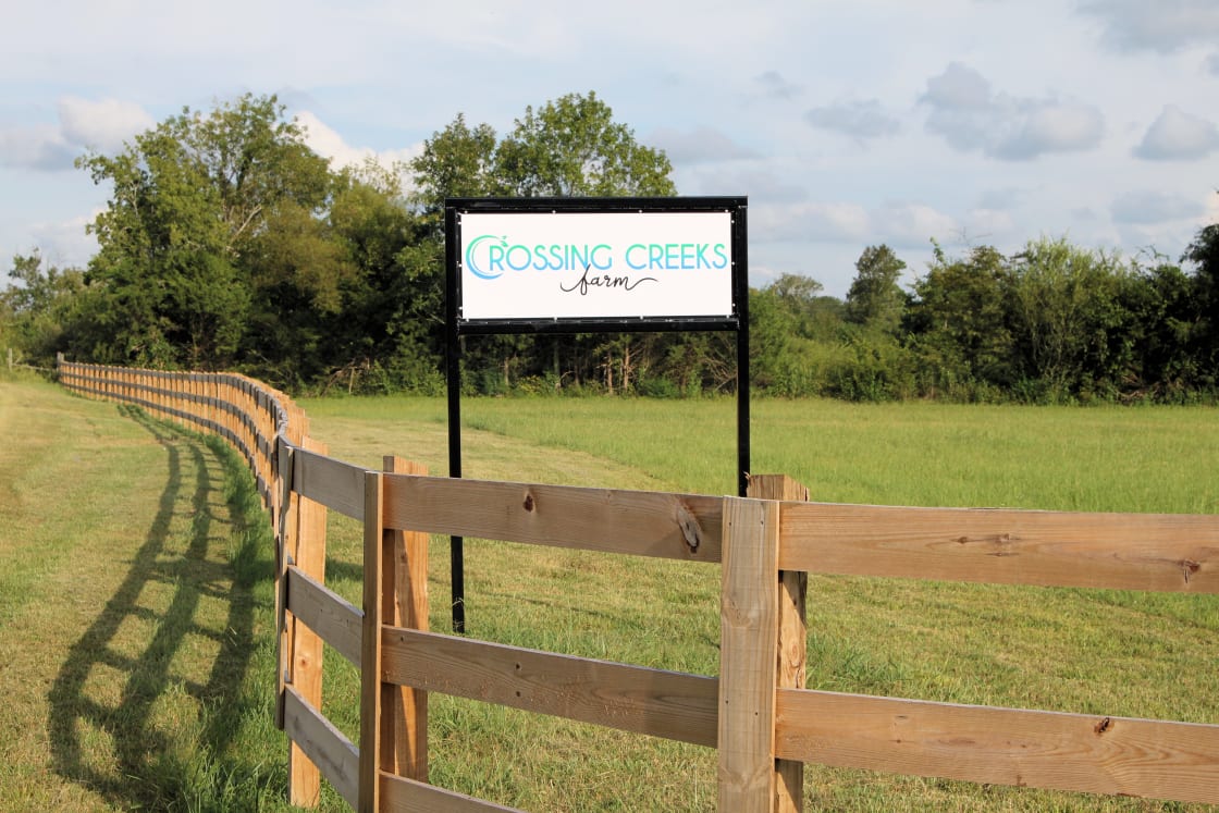 Look for our farm sign at the end of our driveway!