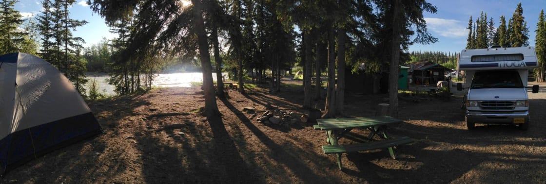 Riverfront Camping on the Klutina River in Copper Center. 