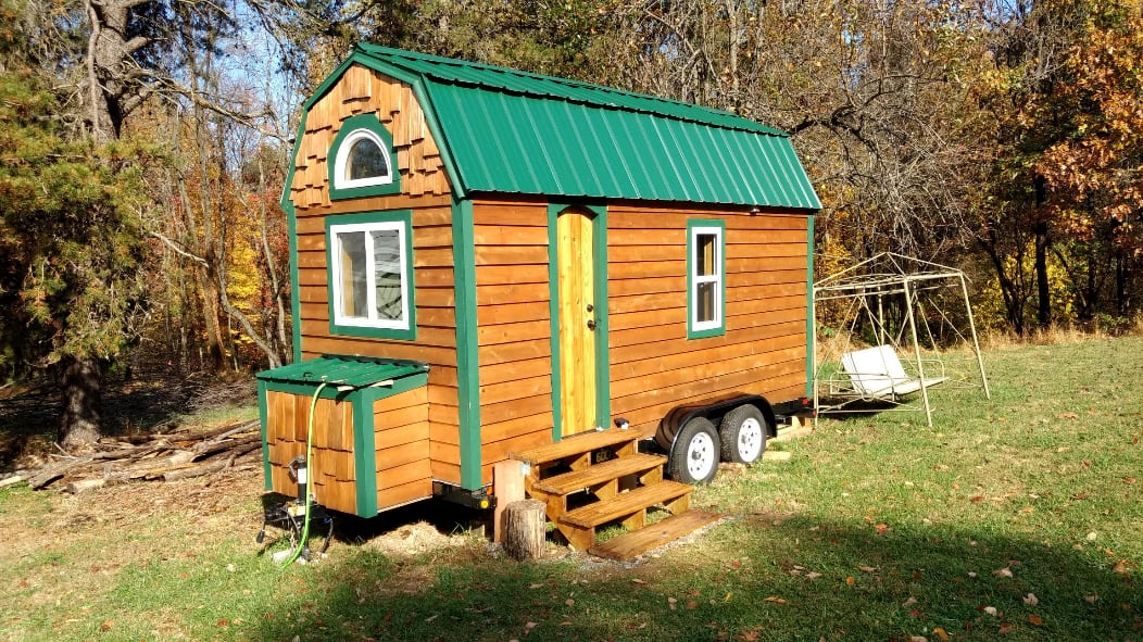 Outside of the tiny house