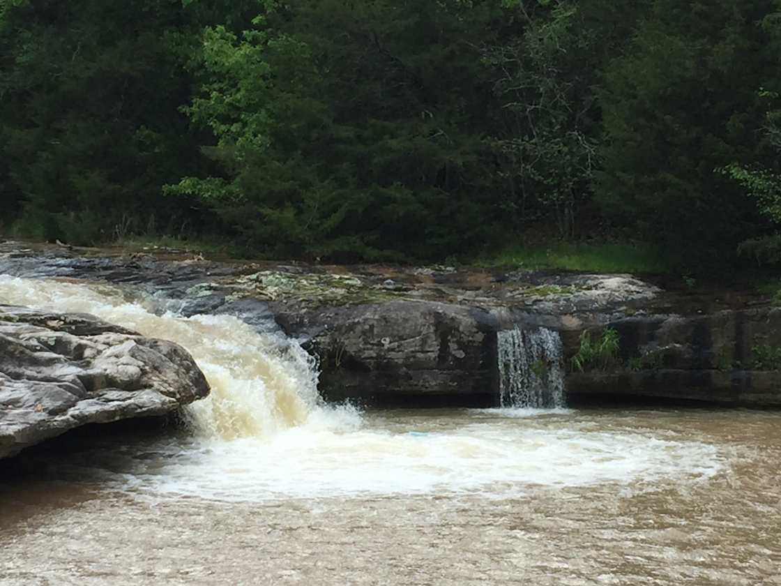 Little Niagara Falls with a full swimming hole