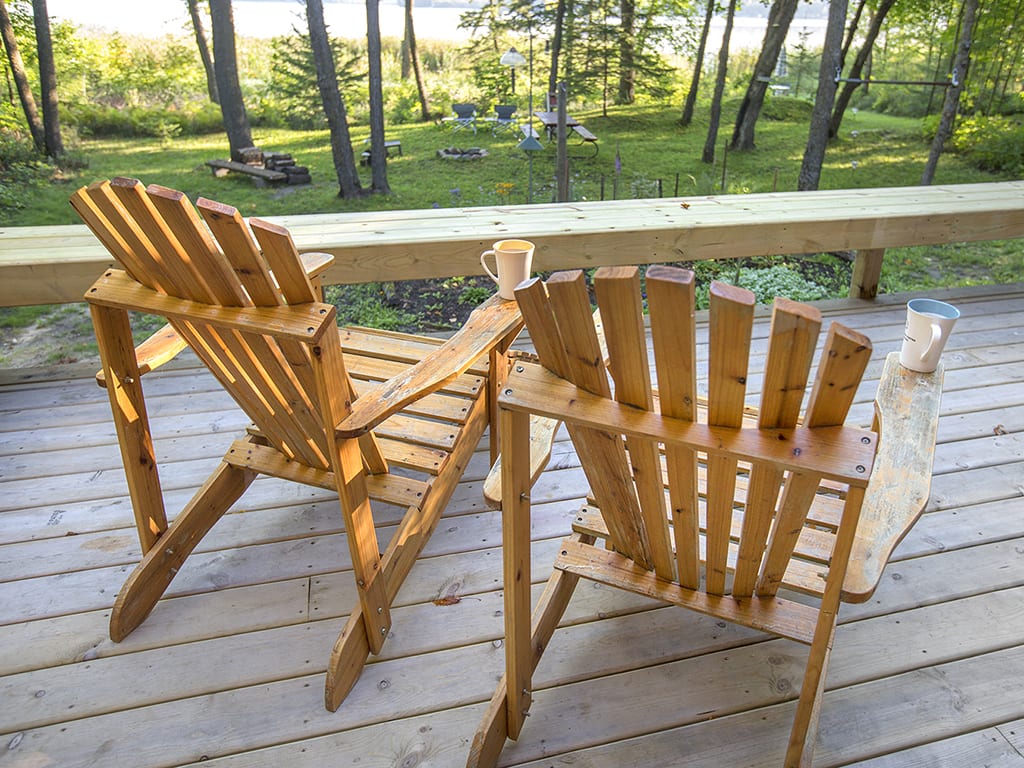 Picture yourself on the front deck in the morning with a hot drink looking out over the lake.