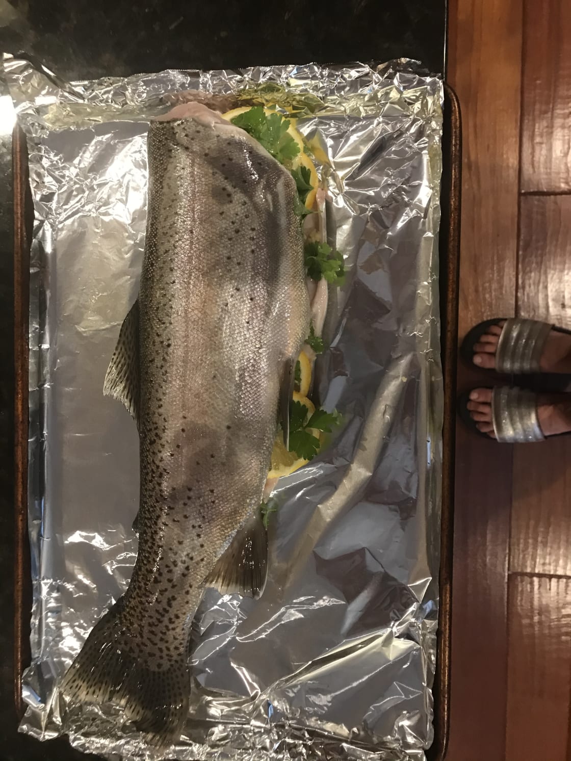 We bought fresh trout