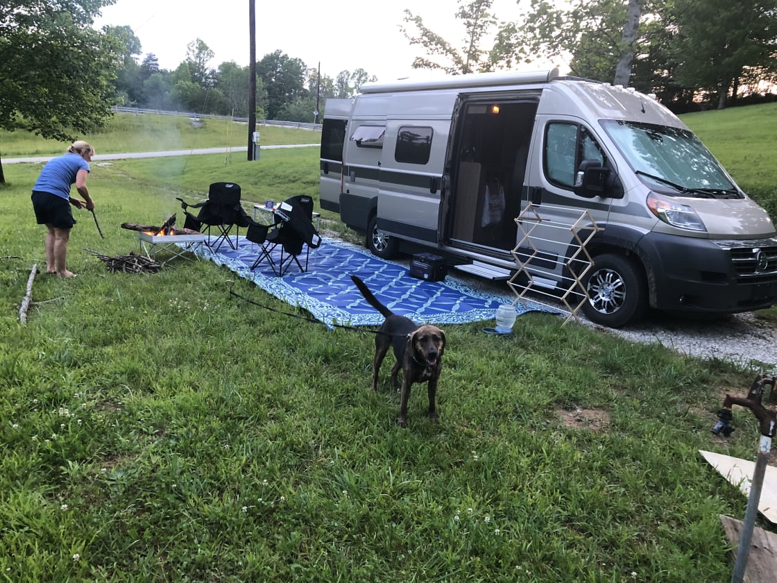Single RV pad with our set up