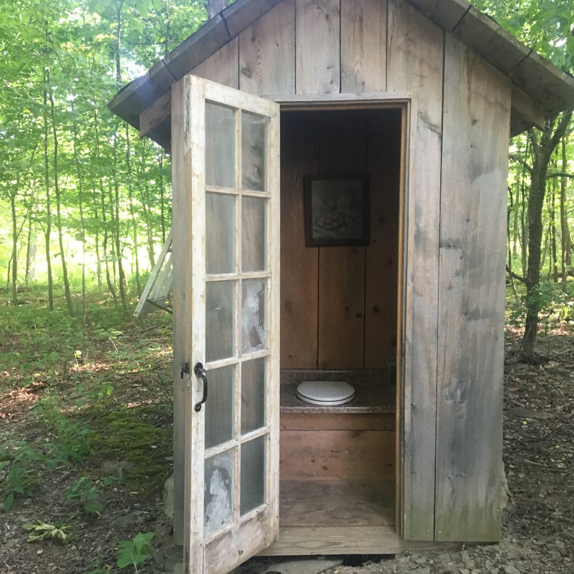 Friendly outhouse