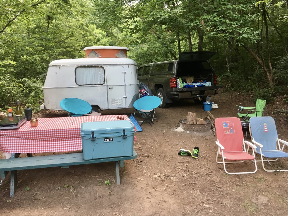 This is our campsite. Unfortunately I didn't take a picture of the beautiful view.