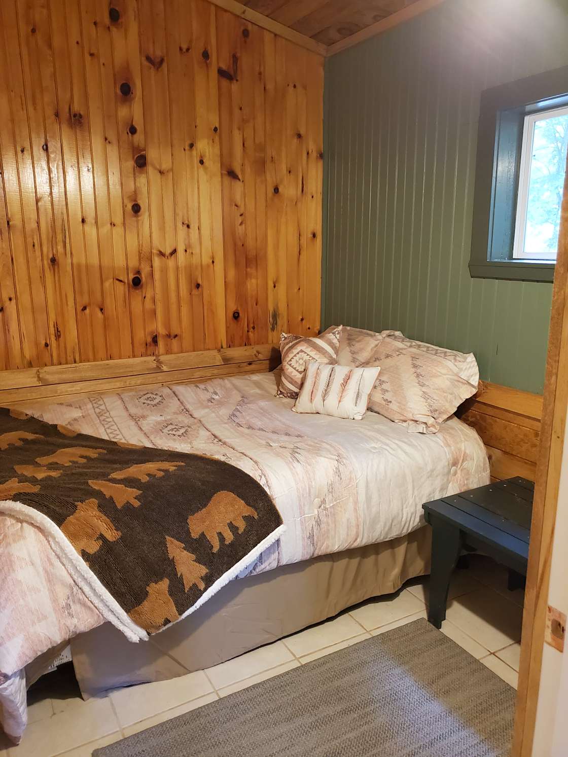 Bedroom with full size bed