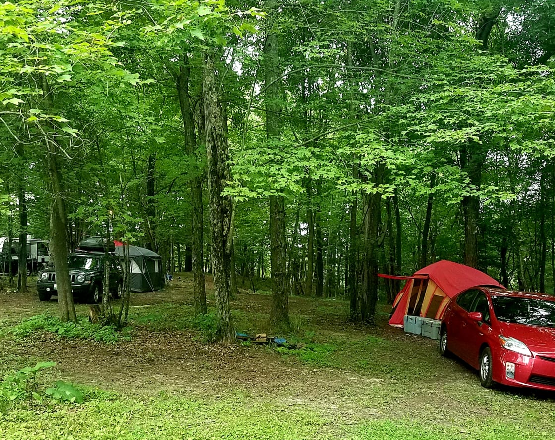 Over 4 acres of camp space so ample room for many.