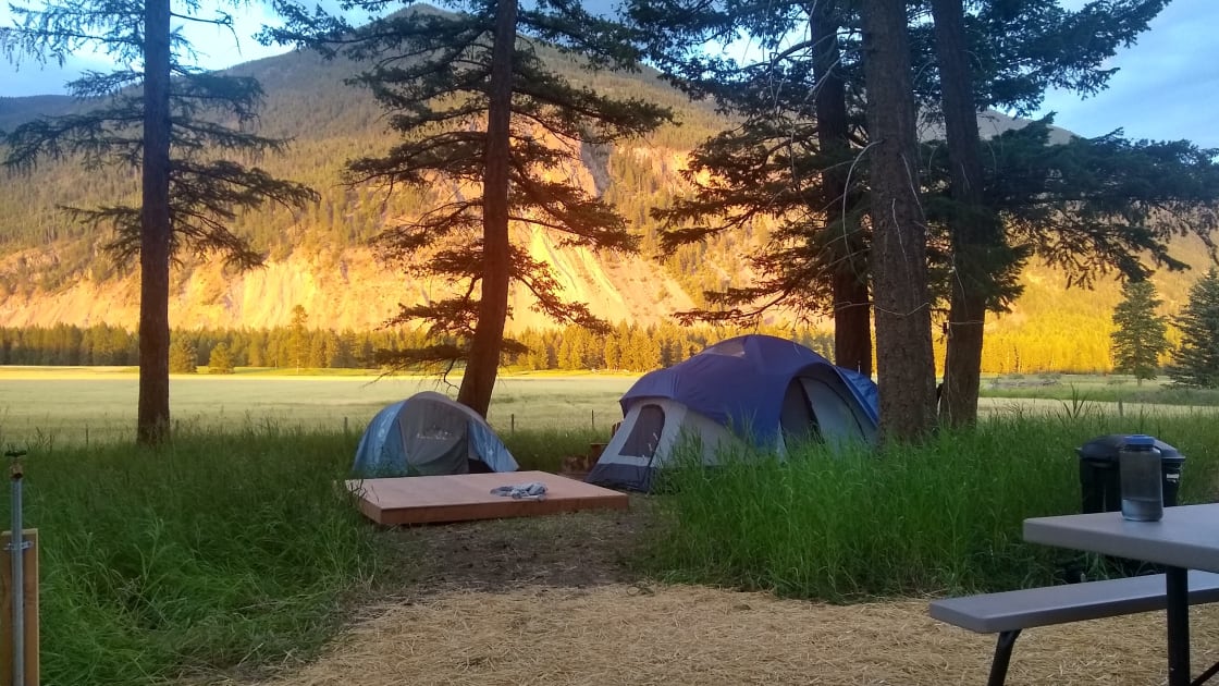 Campsite #2 at sunset!