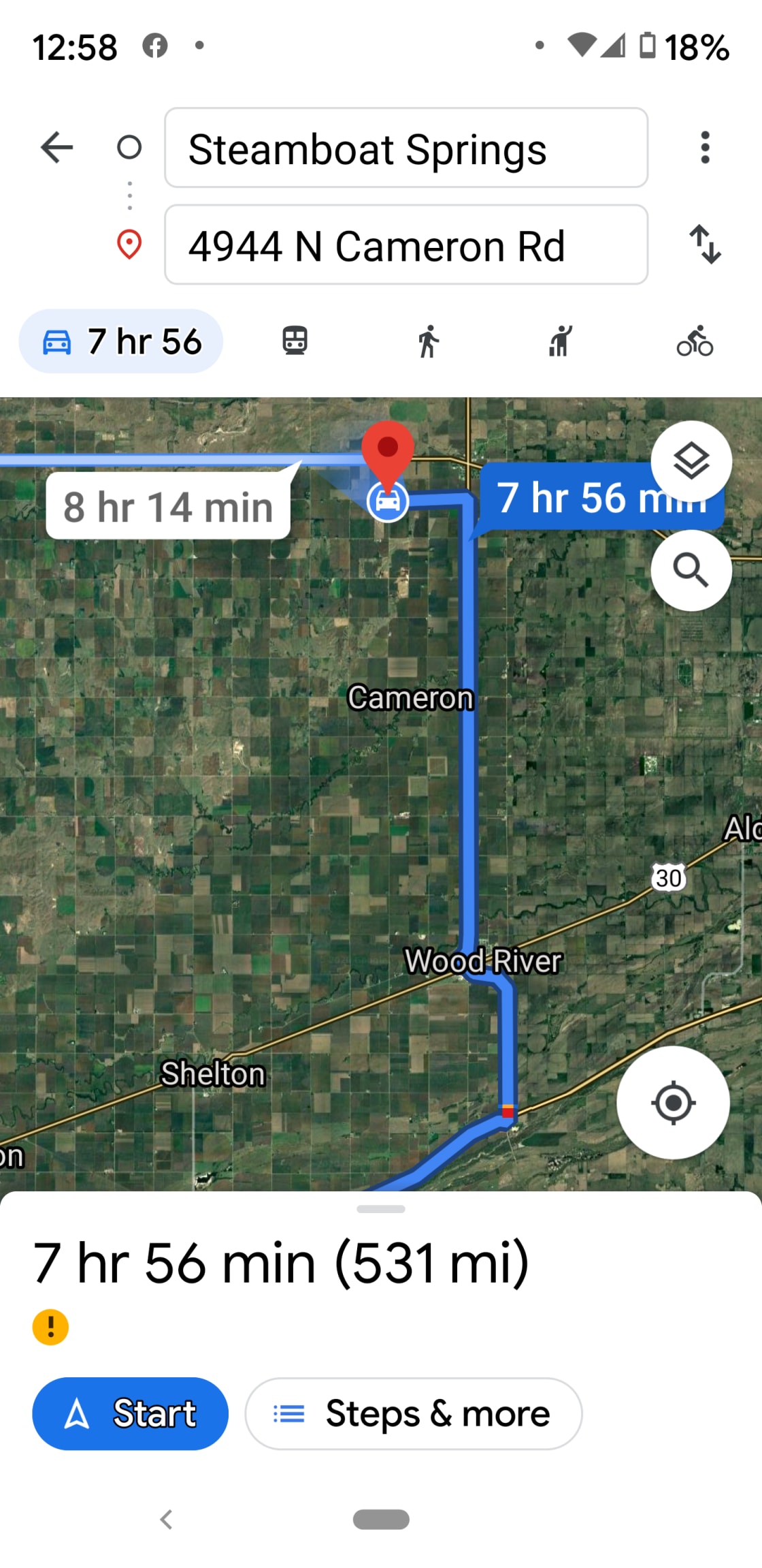 Map to our place from I-80