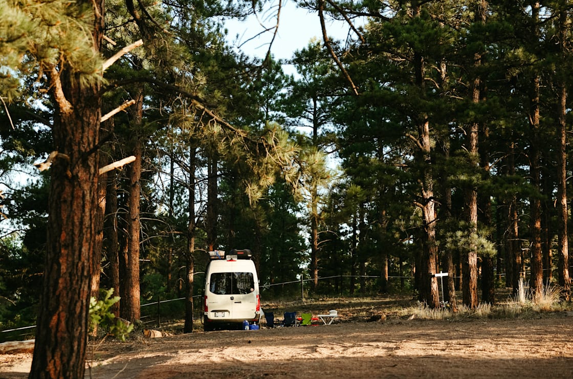 the campsite - large enough for a van or car 