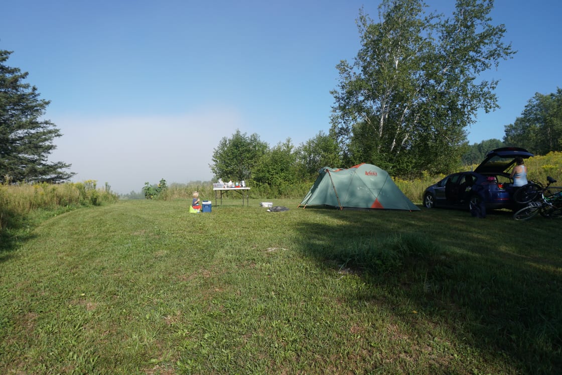 Campsite is drive-up and spacious