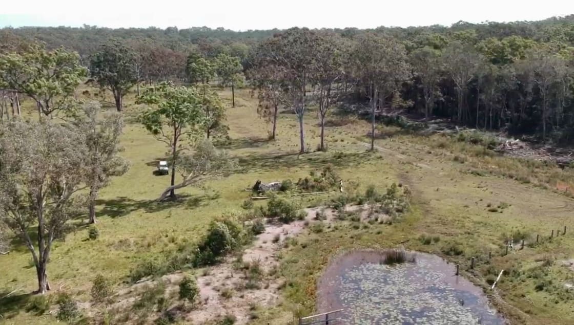 The camp dam and site