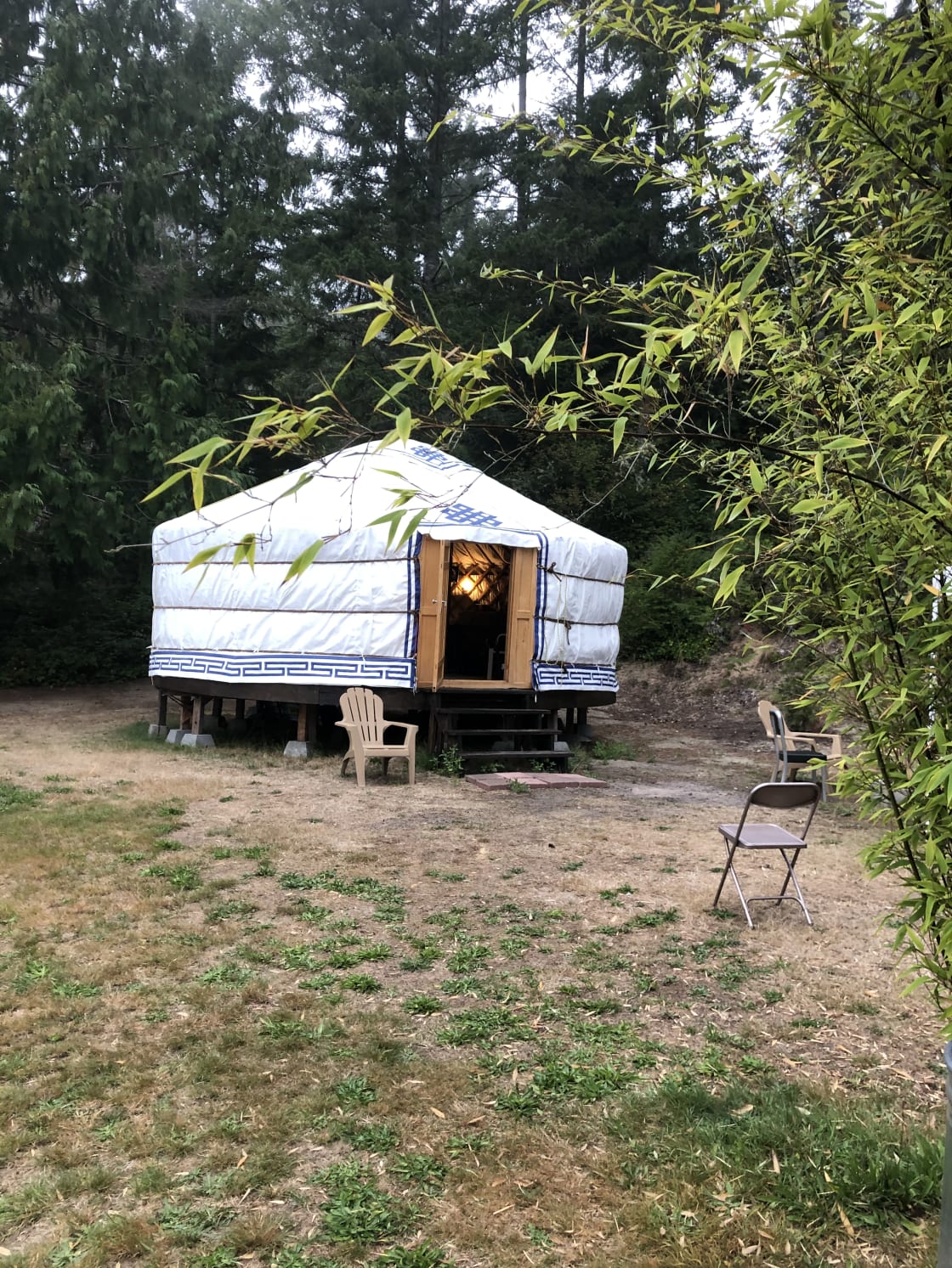 The Yurt was very warm when it got cool at night. Very cozy!