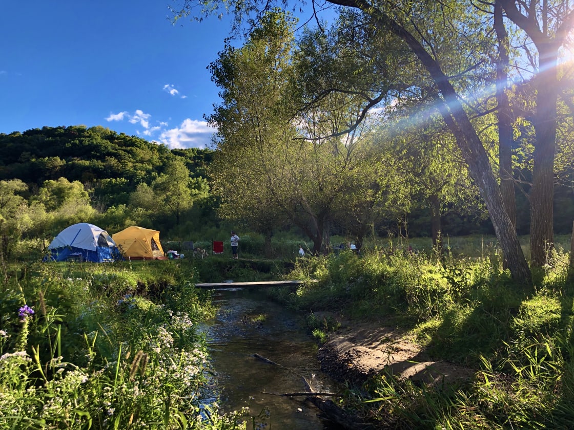 Weister Creek campsite at Beaver Haven. Heaven!