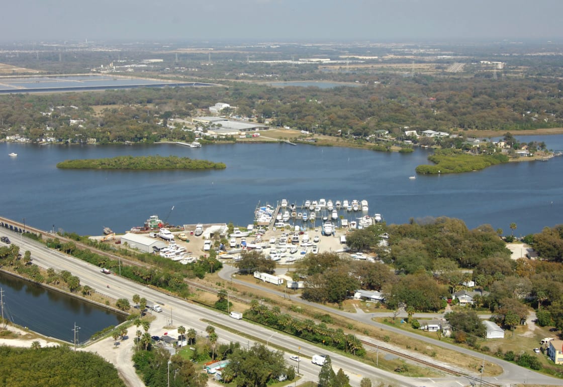 Aerial Photo of island across from Marina