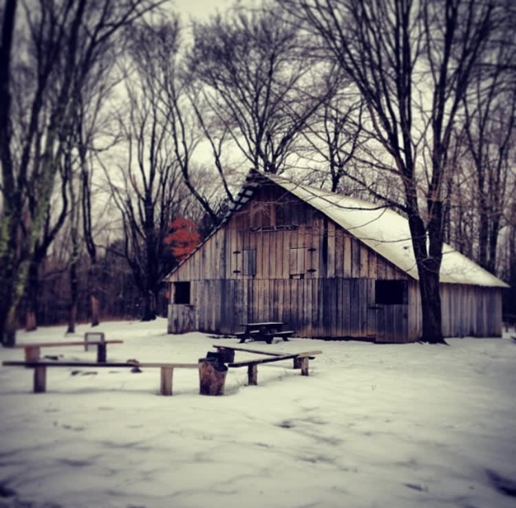 Durbin's Barn in winter.
