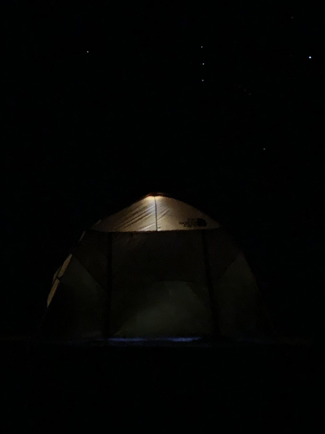 Orion over our tent at Star Haven