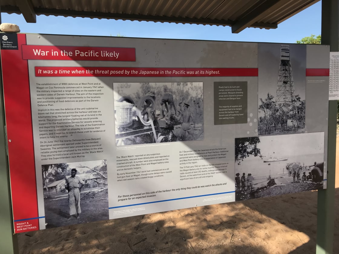 Learn about the bombing of Darwin on your walk to the beach