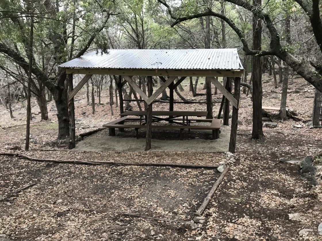9 level Tent Pads in the woods!