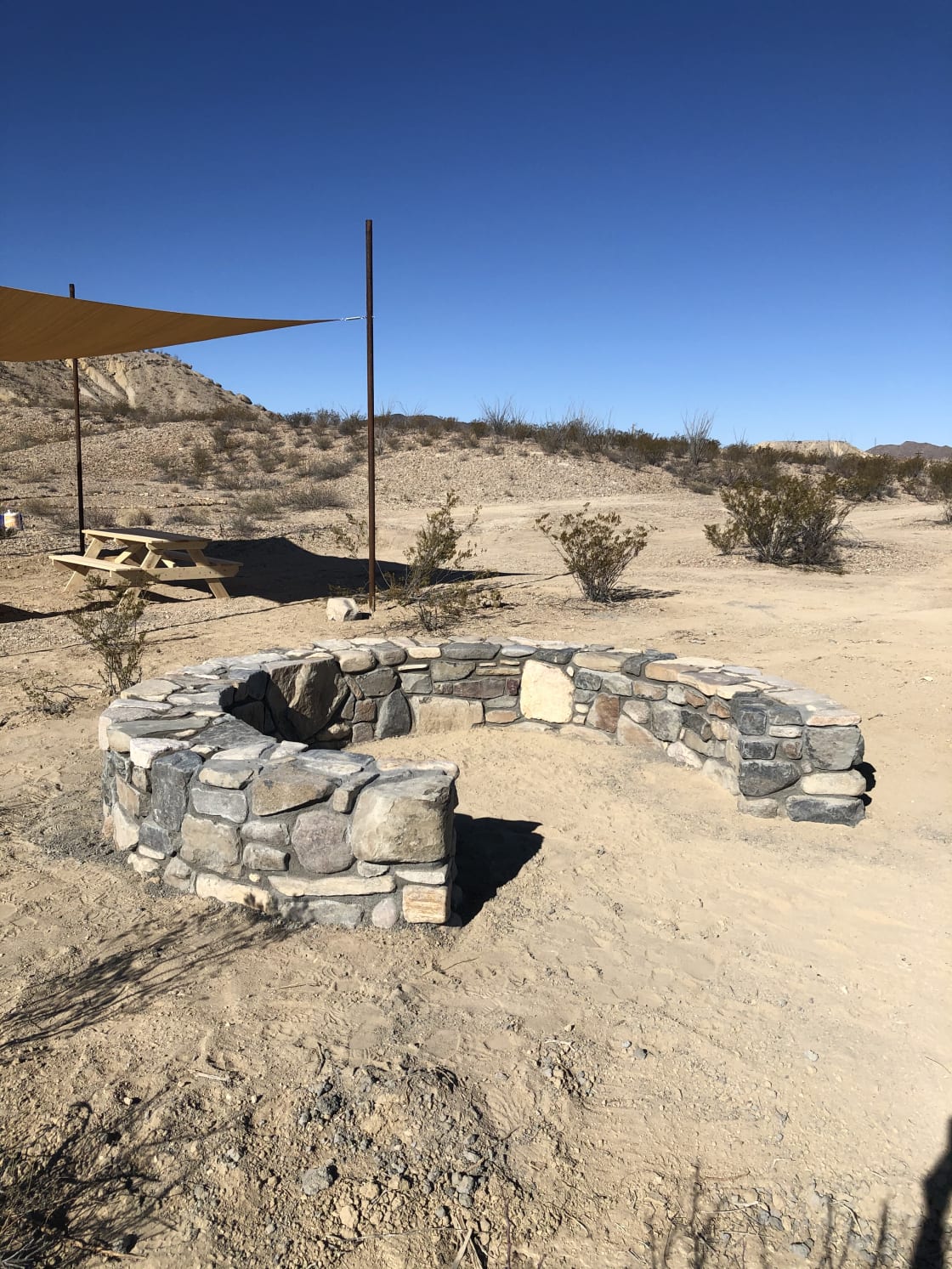 Rock fire pit to hangout and cook or tell story's about your adventures