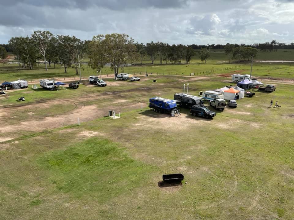 Aerial View Powered Camping area