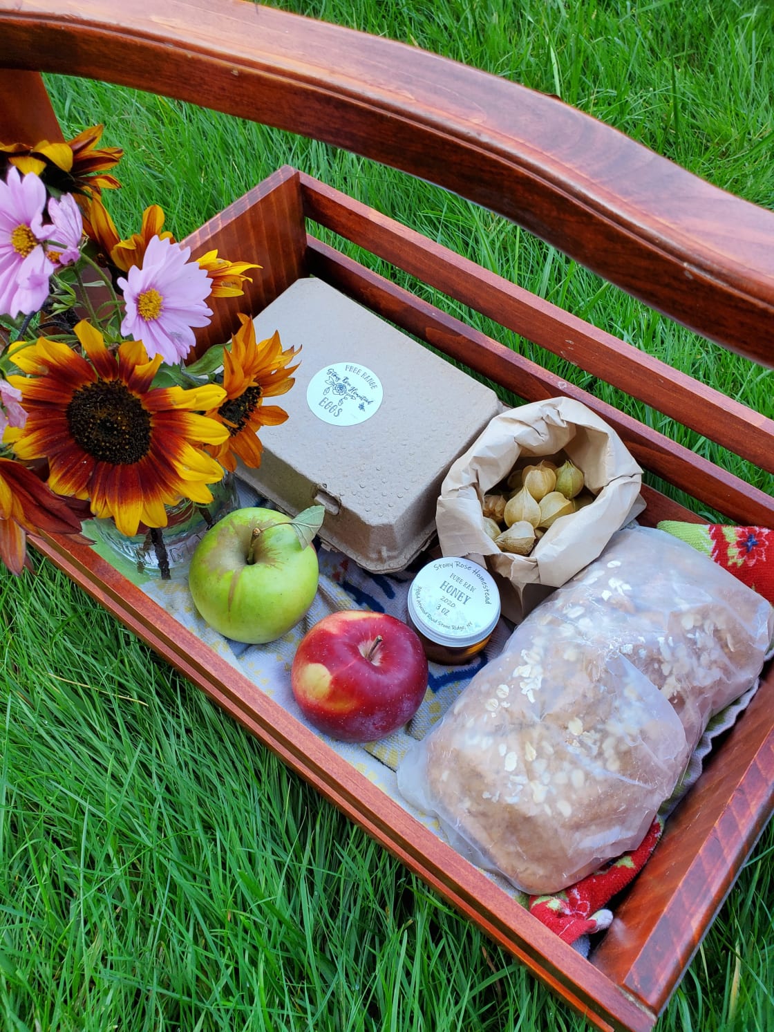 Enjoy one of our breakfast baskets full of fresh locally grown goodness.