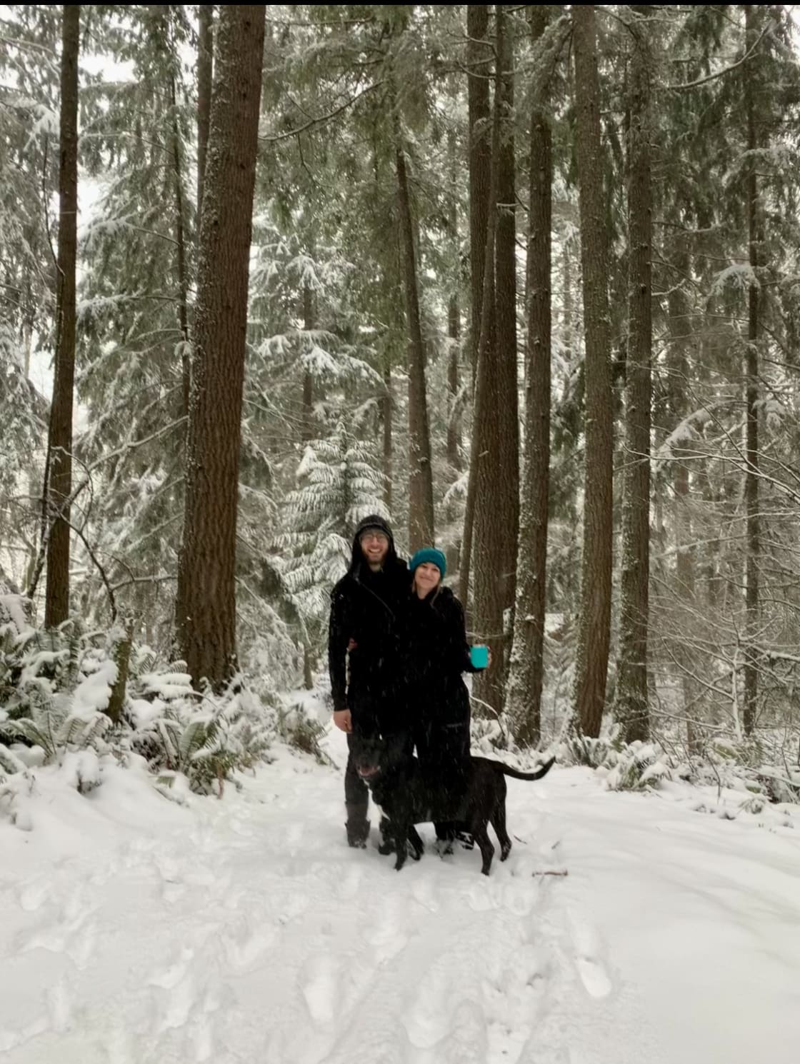 Lovely guests & doggo.. enjoying winter wonderland during snowstorm (2/12 through 2/14, 2021), Valentine's Day!