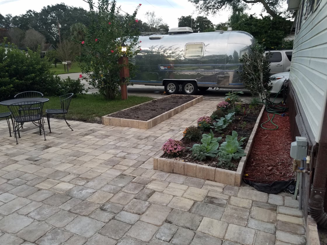 Full hookup RV Pad with patio