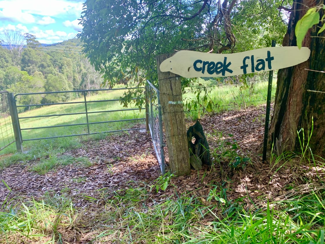 The entry to Creek Flat 