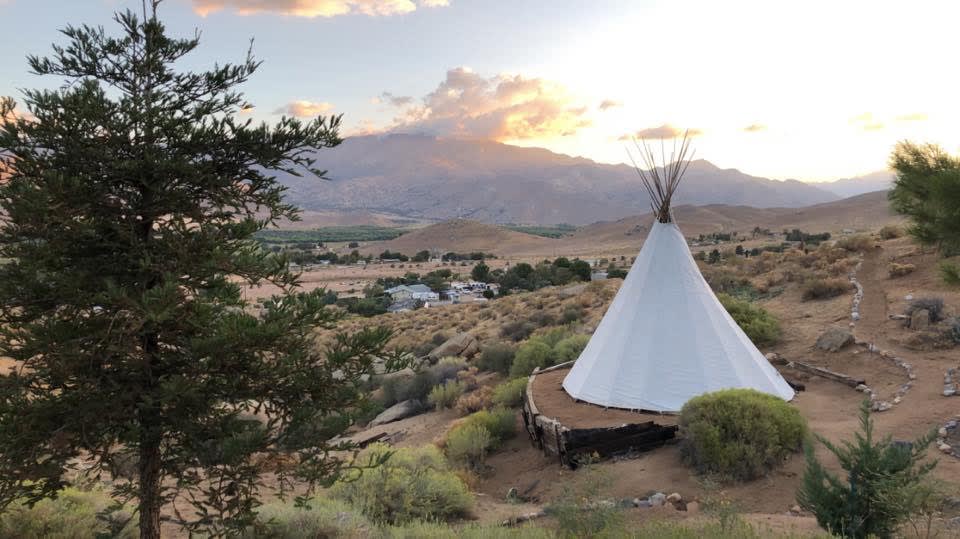 We also have this Ceremonial Tipi which can be booked with Juniper Shade!  22' diameter, sleeps up to 5.