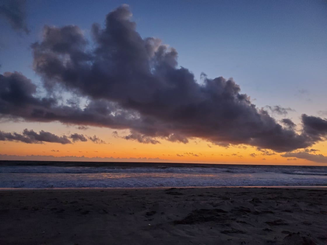Sunset on Malibu beach
