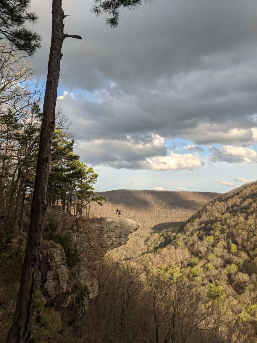 Hawksbill Crag. Early April 2021. 9.8 miles from the campground.