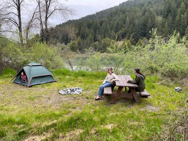 Grotto River Camp with view of the Klamath River