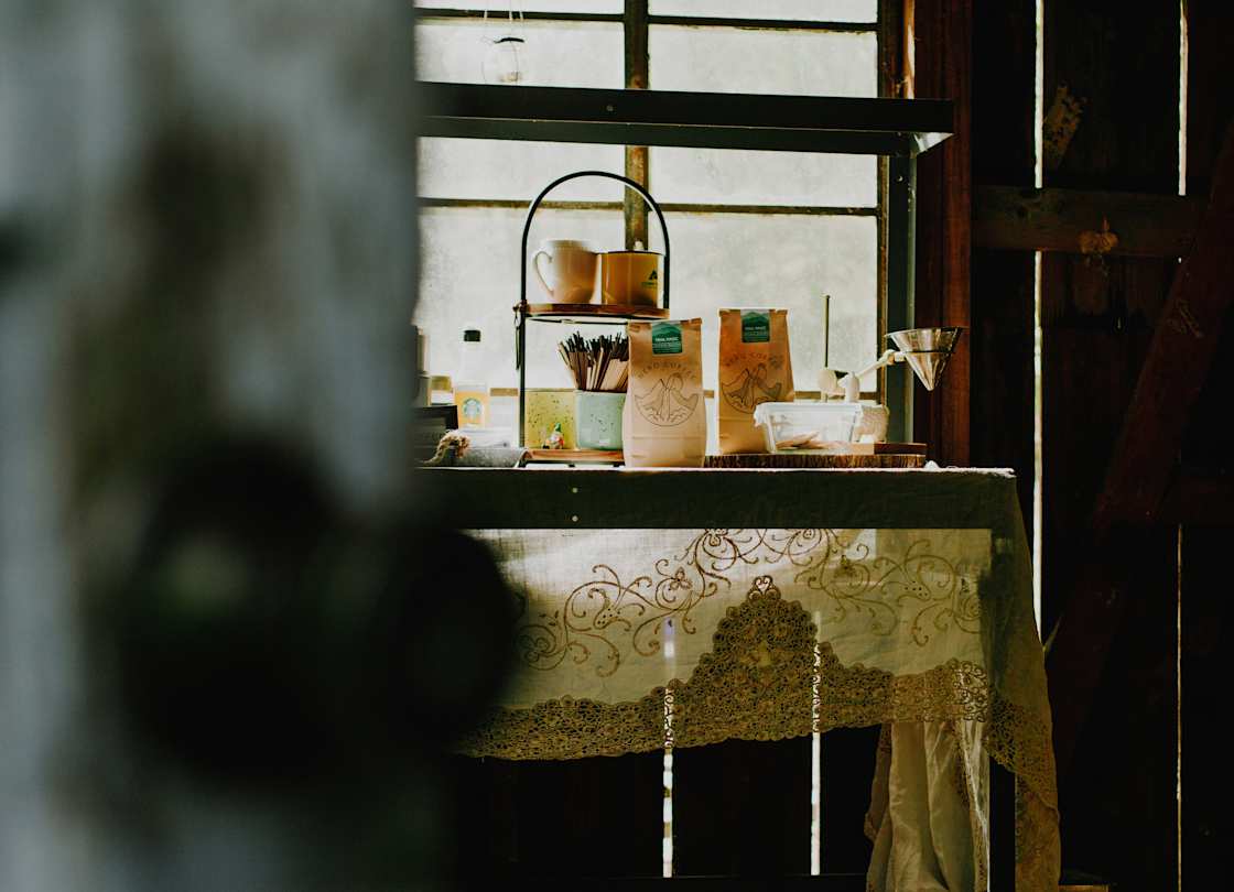 The sweet little coffee shed gets beautiful light in the late afternoon.