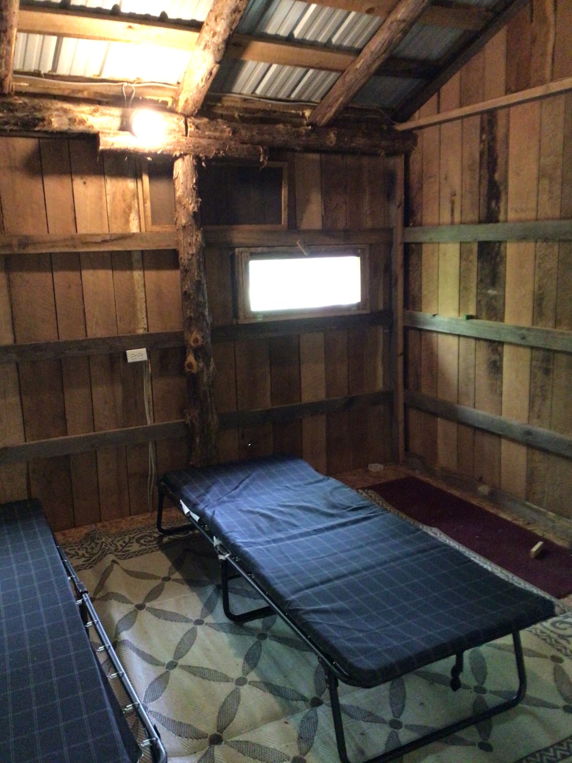 Inside the cabin.