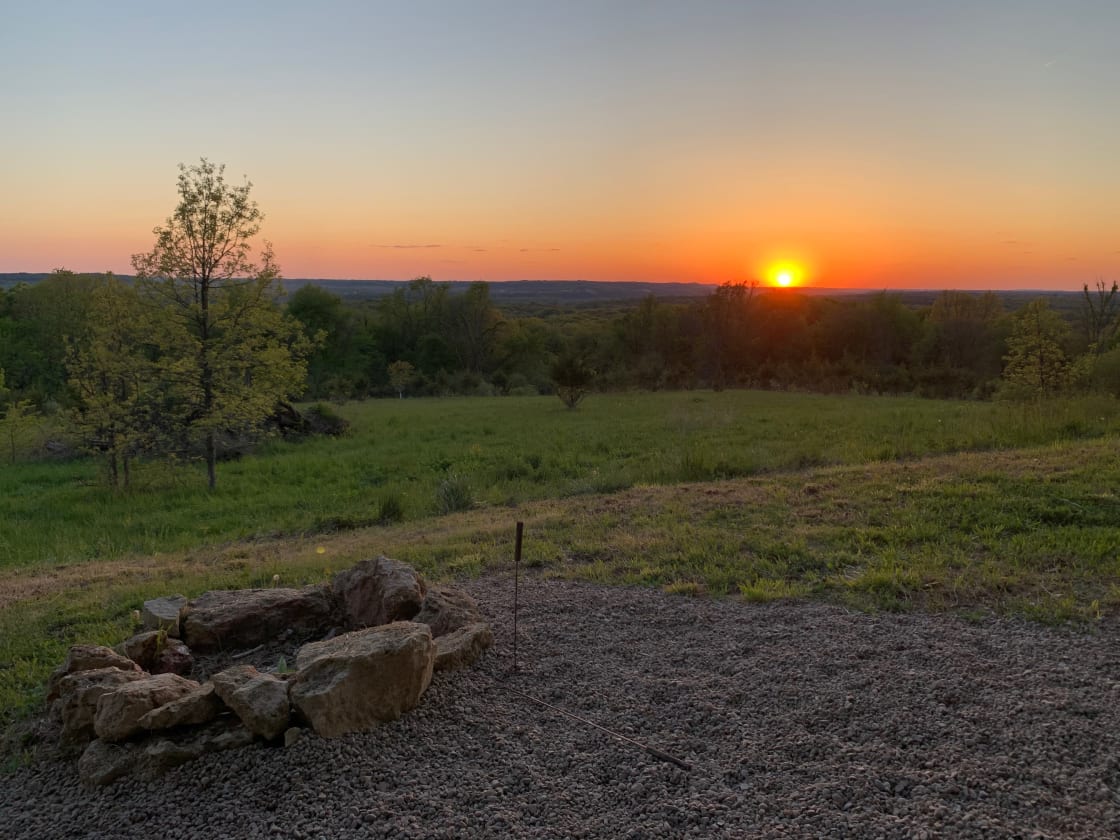 Sunset view over the Mississippi River Valley.