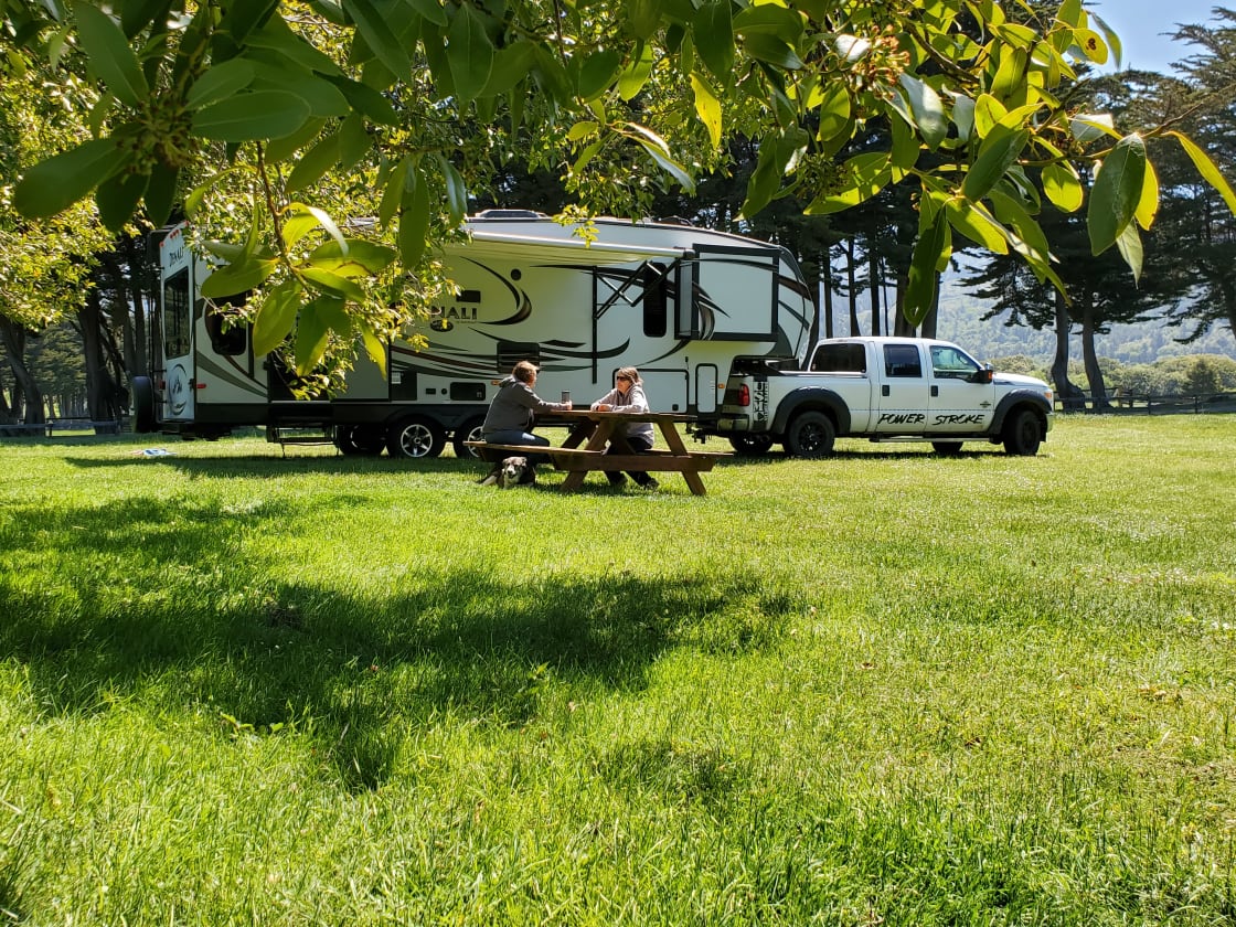 A breathtaking property has it all. From it's quiet relaxing beauty to the wild coastline and beach to the mighty Rogue River all within eyesite for your campsite. Our 500 acres of scenic walks, wildlife and the option of horses and event riding fishing etc.
