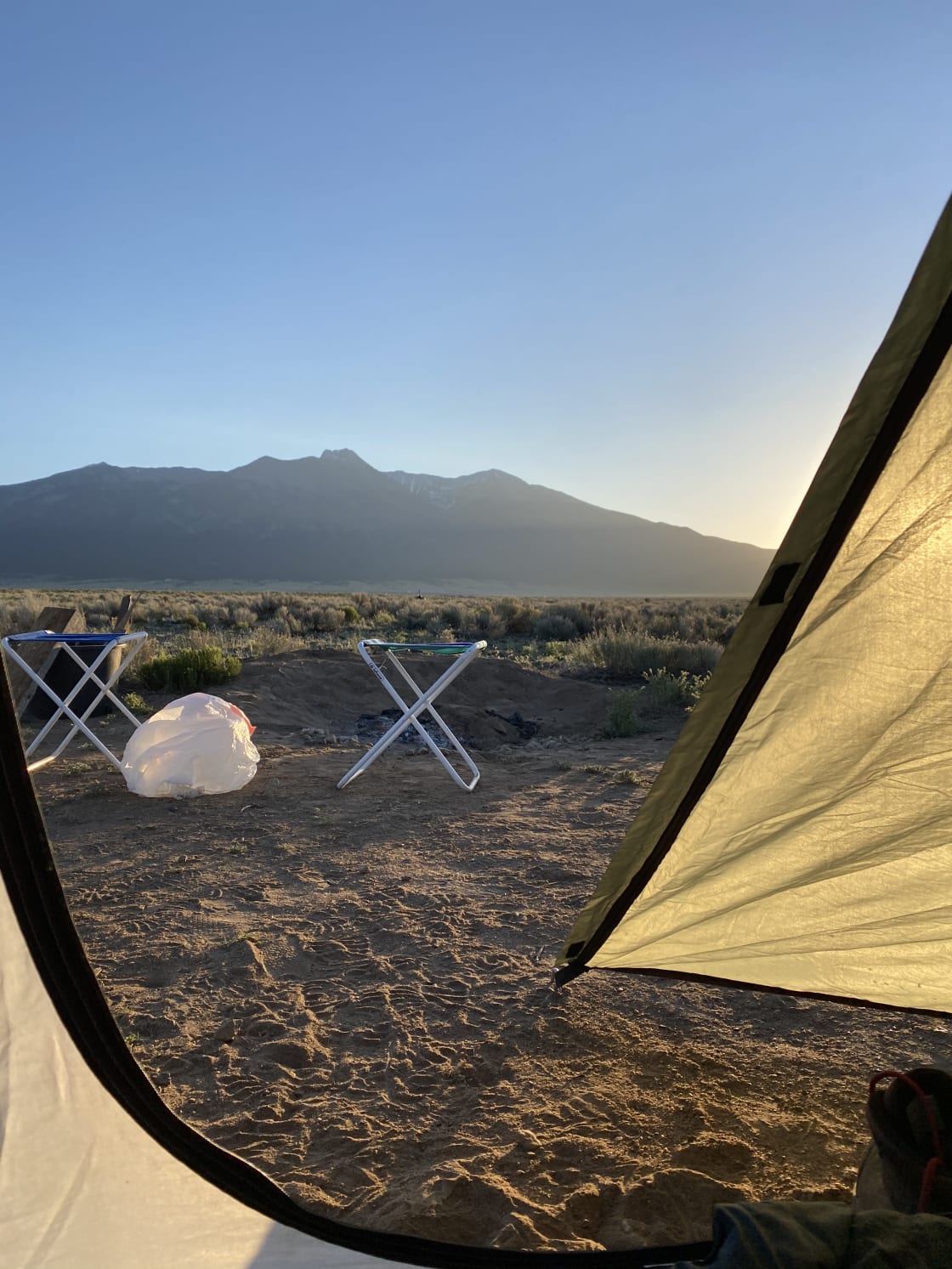 Views from the tent in the morning