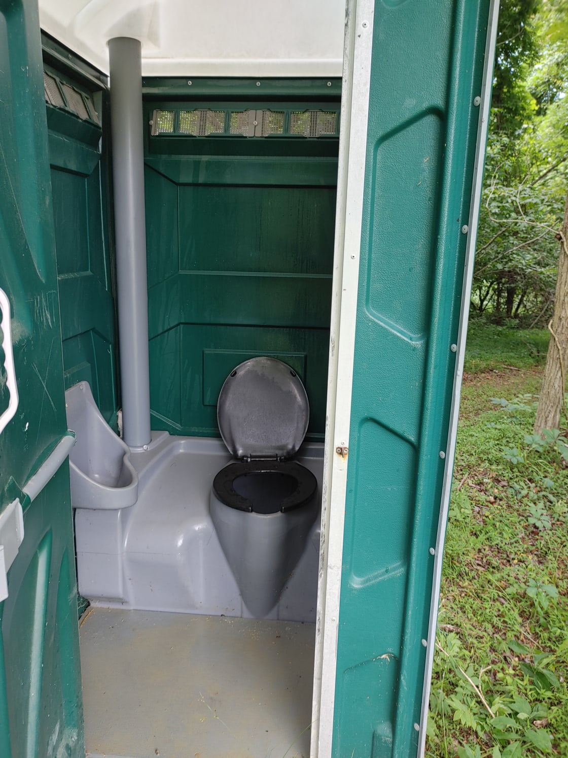 Port-a-potty is a short walk from site. 