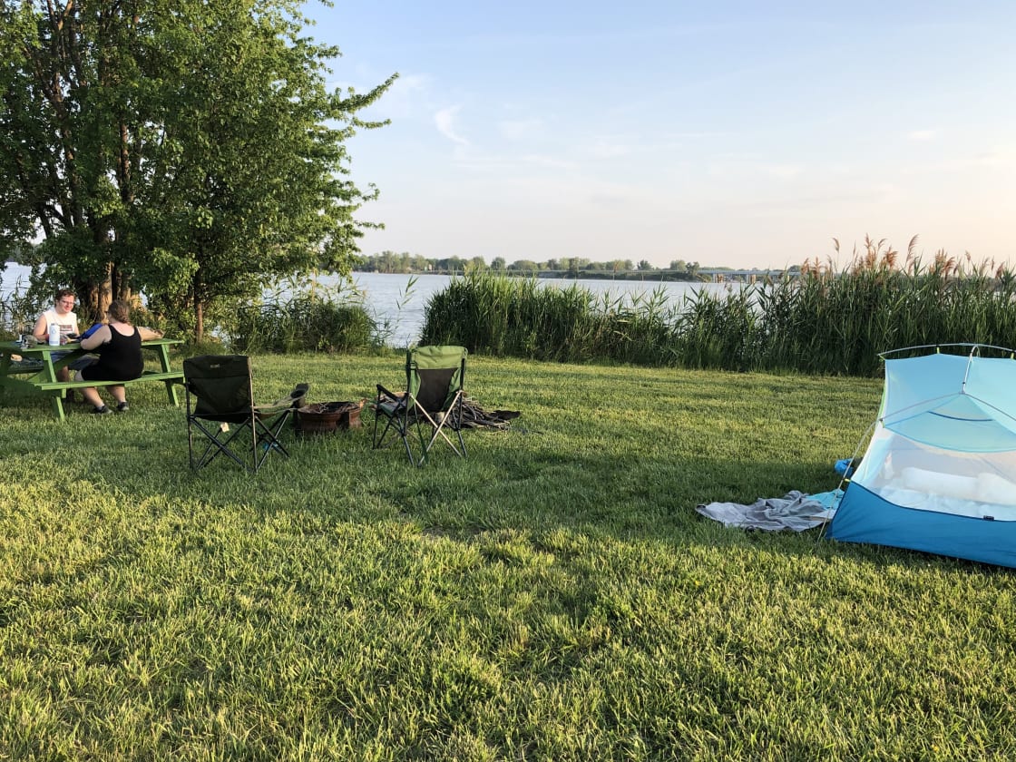 Riverside camping along the Portage River!