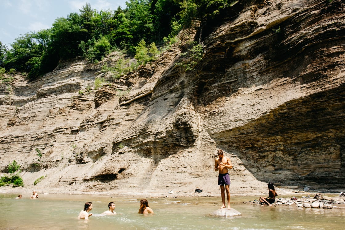 Find some deep spots in the gorge to cool off!